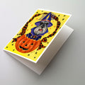 Schnauzer Halloween Greeting Cards Pack of 8 Blank Cards with Envelopes Whimsical A7 Size 5x7
