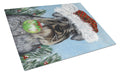 Schnauzer Christmas Pure at Heart Cutting Board Tempered Glass Kitchen Cutting Surface, Heat Resistant Chopping, Non-Slip Feet, Food Prep & Serving