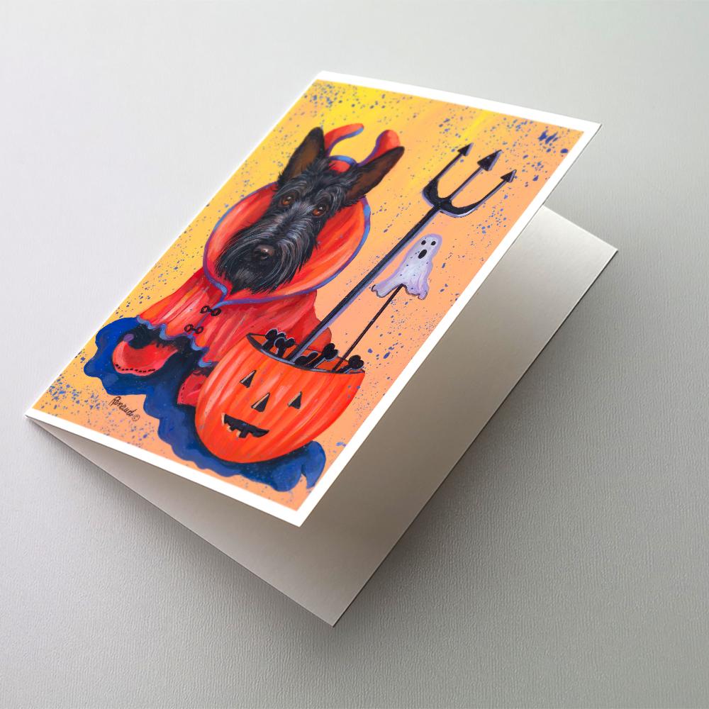 Scottie Boo Hoo Halloween Greeting Cards Pack of 8 Blank Cards with Envelopes Whimsical A7 Size 5x7