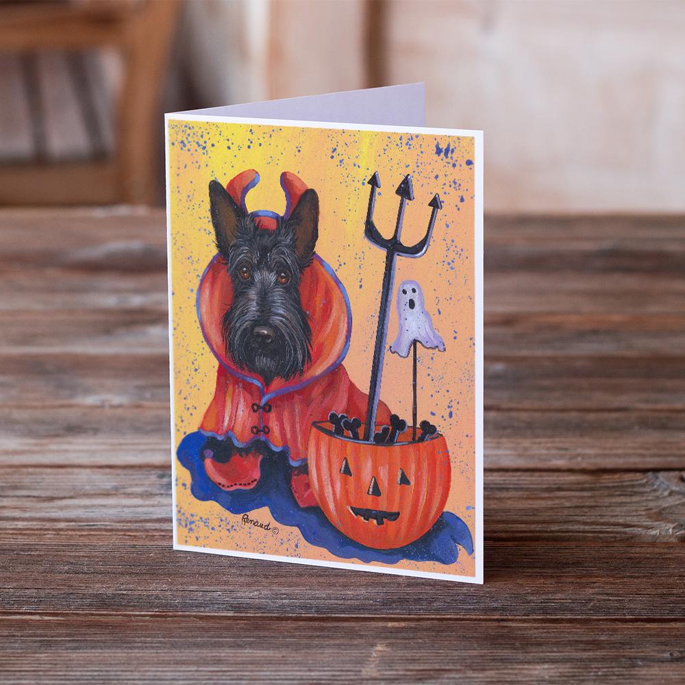 Scottie Boo Hoo Halloween Greeting Cards Pack of 8 Blank Cards with Envelopes Whimsical A7 Size 5x7