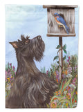 Scottie Curious House Flag 28x40 Porch Sleeve Pole Decorative Outside Yard Banner Artwork Wall Hanging, Polyester