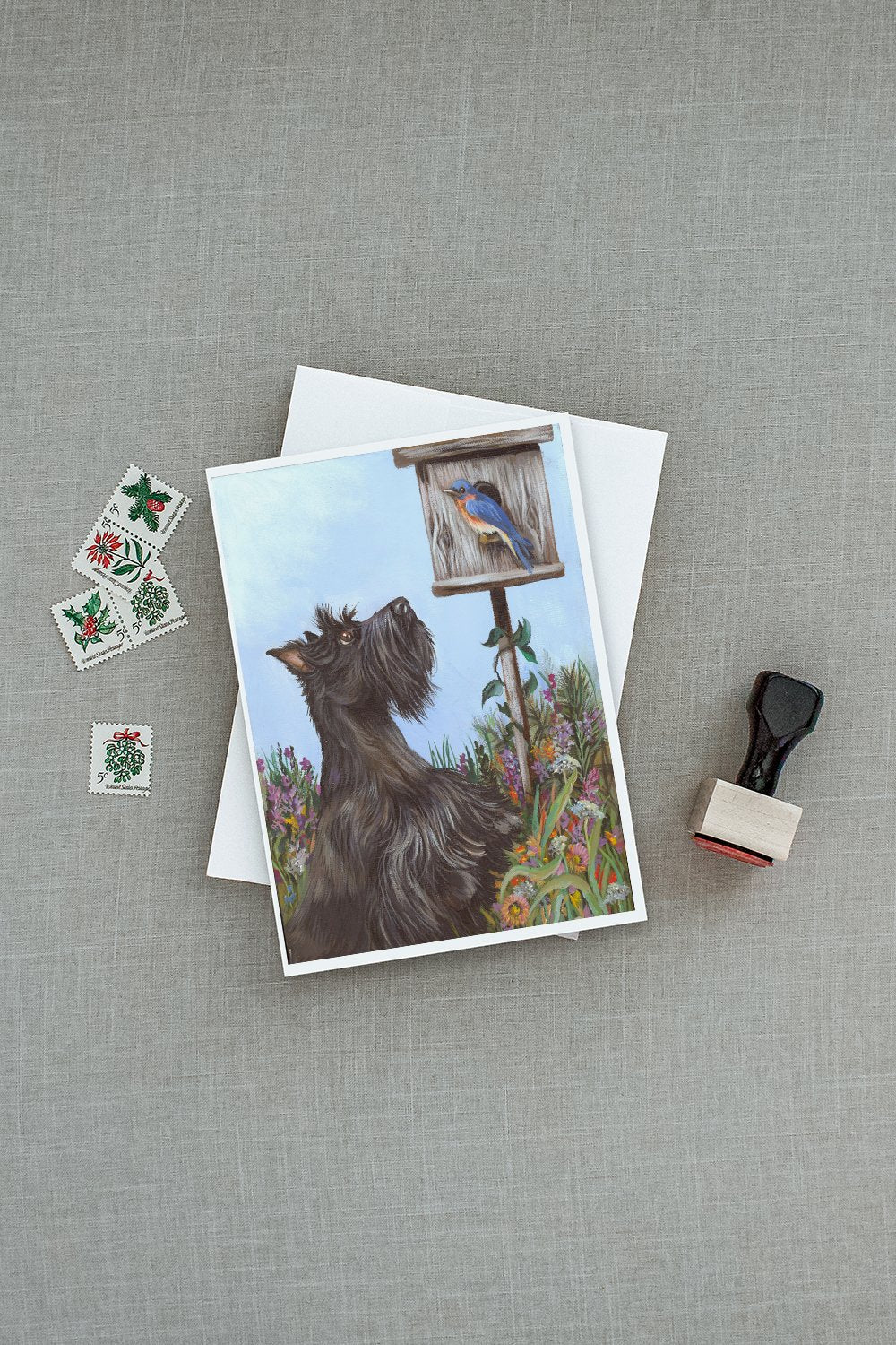 Scottie Curious Greeting Cards Pack of 8 Blank Cards with Envelopes Whimsical A7 Size 5x7