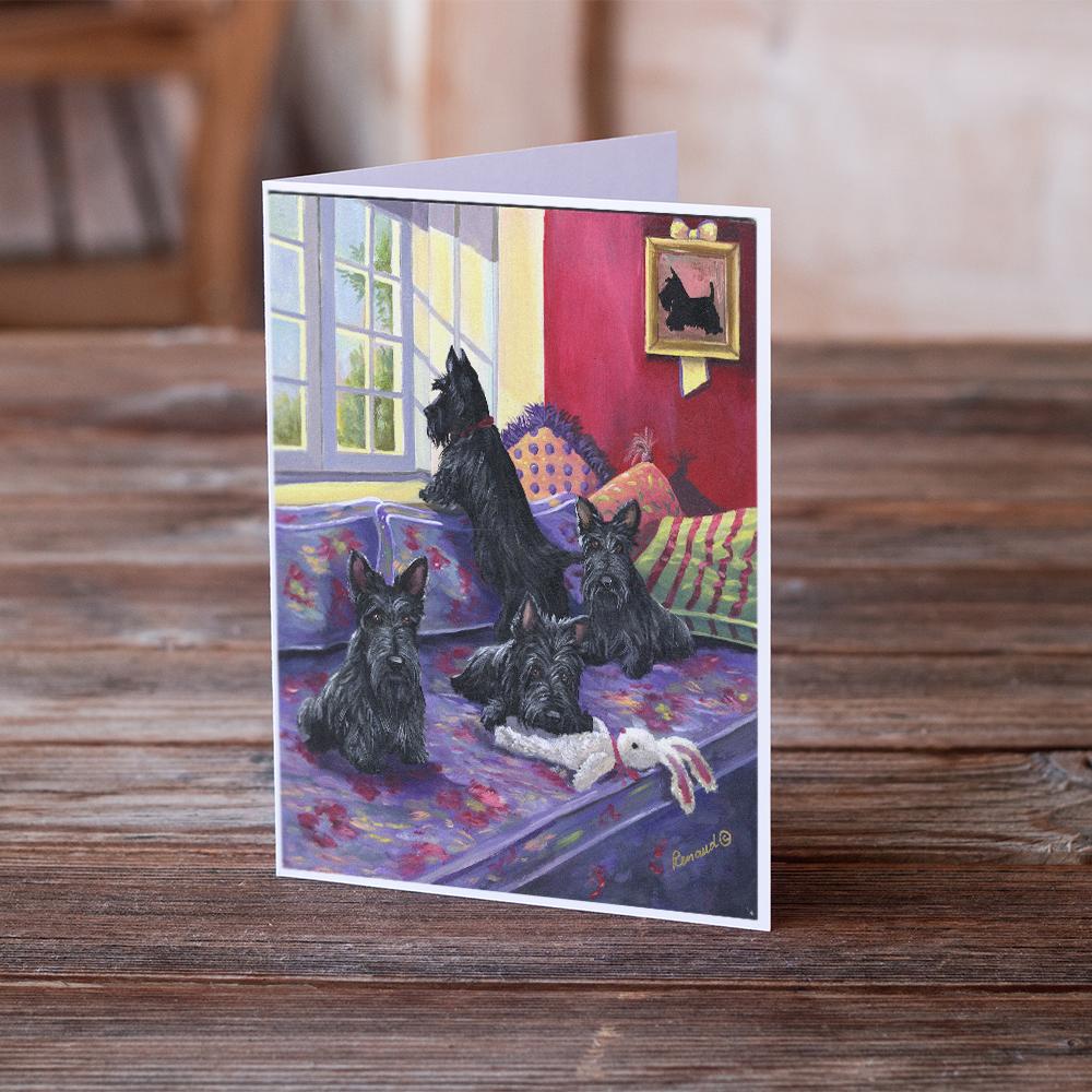 Scottie Daybed Greeting Cards Pack of 8 Blank Cards with Envelopes Whimsical A7 Size 5x7