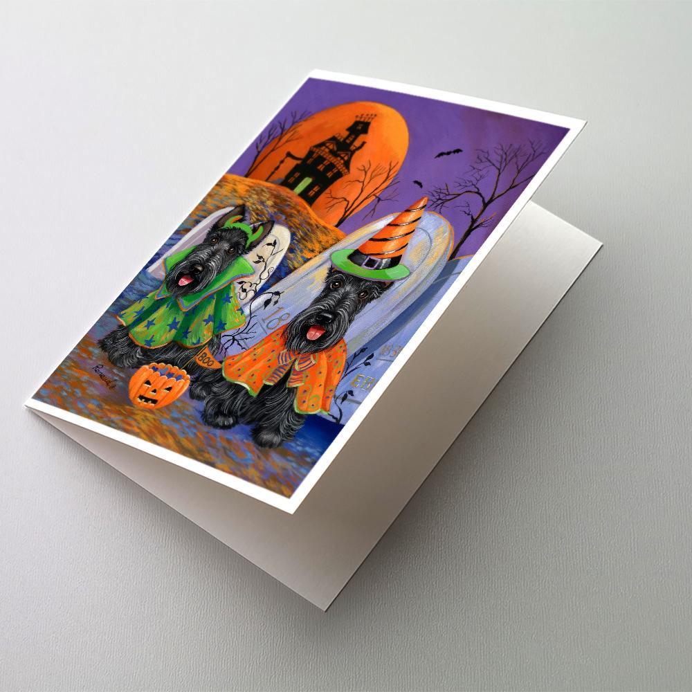 Scottie Halloween Haunted House Greeting Cards Pack of 8 Blank Cards with Envelopes Whimsical A7 Size 5x7