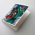 Scottie Christmas Letter to Santa Greeting Cards Pack of 8 Blank Cards with Envelopes Whimsical A7 Size 5x7