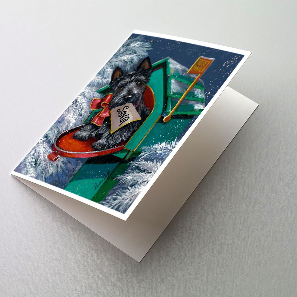 Scottie Christmas Letter to Santa Greeting Cards Pack of 8 Blank Cards with Envelopes Whimsical A7 Size 5x7