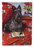 Scottie Lil Einstein House Flag 28x40 Porch Sleeve Pole Decorative Outside Yard Banner Artwork Wall Hanging, Polyester