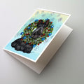 Scottie Christmas Snowflake Greeting Cards Pack of 8 Blank Cards with Envelopes Whimsical A7 Size 5x7