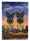 Scottie Soulmates House Flag 28x40 Porch Sleeve Pole Decorative Outside Yard Banner Artwork Wall Hanging, Polyester