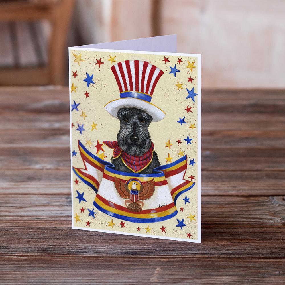 Scottie USA Greeting Cards Pack of 8 Blank Cards with Envelopes Whimsical A7 Size 5x7