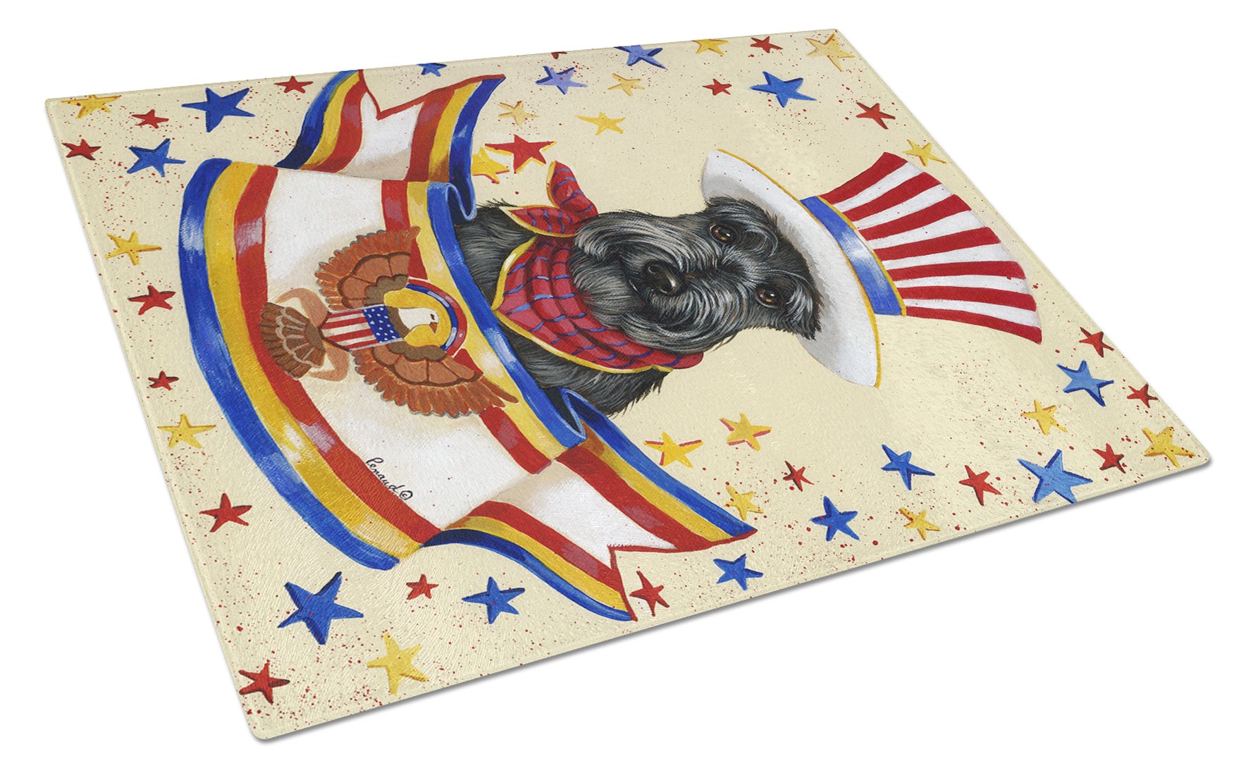 Scottie USA Cutting Board Tempered Glass Kitchen Cutting Surface, Heat Resistant Chopping, Non-Slip Feet, Food Prep & Serving