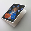 Sheltie Halloween Witch Greeting Cards Pack of 8 Blank Cards with Envelopes Whimsical A7 Size 5x7