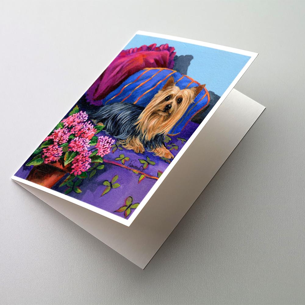 Silky Terrier Luxurious Greeting Cards Pack of 8 Blank Cards with Envelopes Whimsical A7 Size 5x7