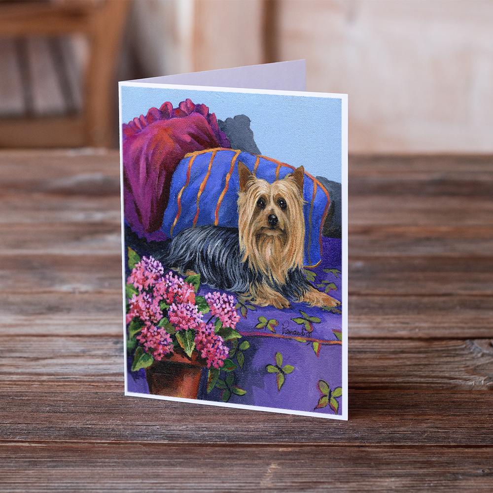 Silky Terrier Luxurious Greeting Cards Pack of 8 Blank Cards with Envelopes Whimsical A7 Size 5x7