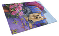 Silky Terrier Luxurious Cutting Board Tempered Glass Kitchen Cutting Surface, Heat Resistant Chopping, Non-Slip Feet, Food Prep & Serving
