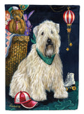 Wheaten Terrier Playroom House Flag 28x40 Porch Sleeve Pole Decorative Outside Yard Banner Artwork Wall Hanging, Polyester