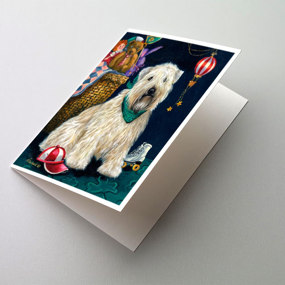 Wheaten Terrier Playroom Greeting Cards Pack of 8 Blank Cards with Envelopes Whimsical A7 Size 5x7
