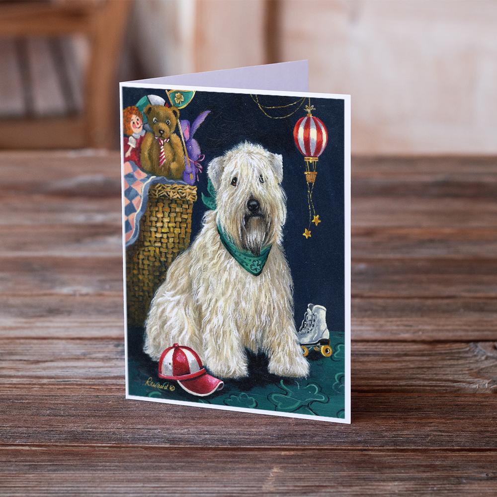Wheaten Terrier Playroom Greeting Cards Pack of 8 Blank Cards with Envelopes Whimsical A7 Size 5x7