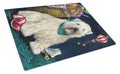Wheaten Terrier Playroom Cutting Board Tempered Glass Kitchen Cutting Surface, Heat Resistant Chopping, Non-Slip Feet, Food Prep & Serving