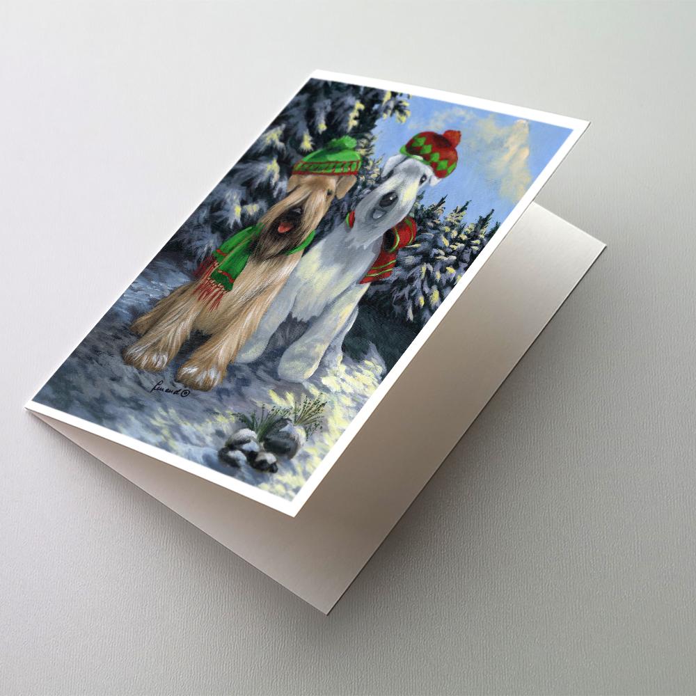 Wheaten Terrier Christmas Snowdog Greeting Cards Pack of 8 Blank Cards with Envelopes Whimsical A7 Size 5x7