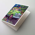 Wheaten Terrier Zoom Greeting Cards Pack of 8 Blank Cards with Envelopes Whimsical A7 Size 5x7