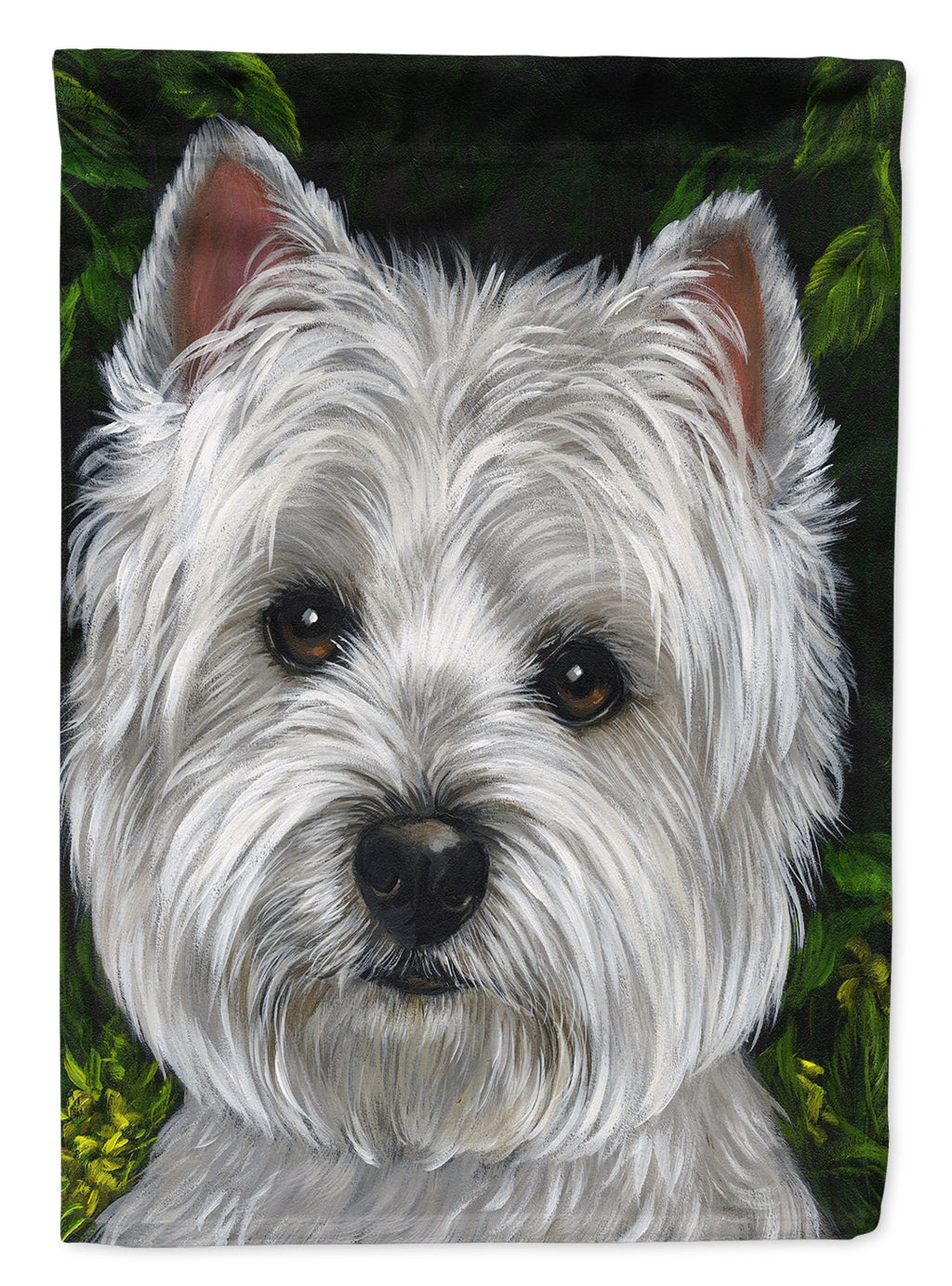 Westie Baby Face House Flag 28x40 Porch Sleeve Pole Decorative Outside Yard Banner Artwork Wall Hanging, Polyester