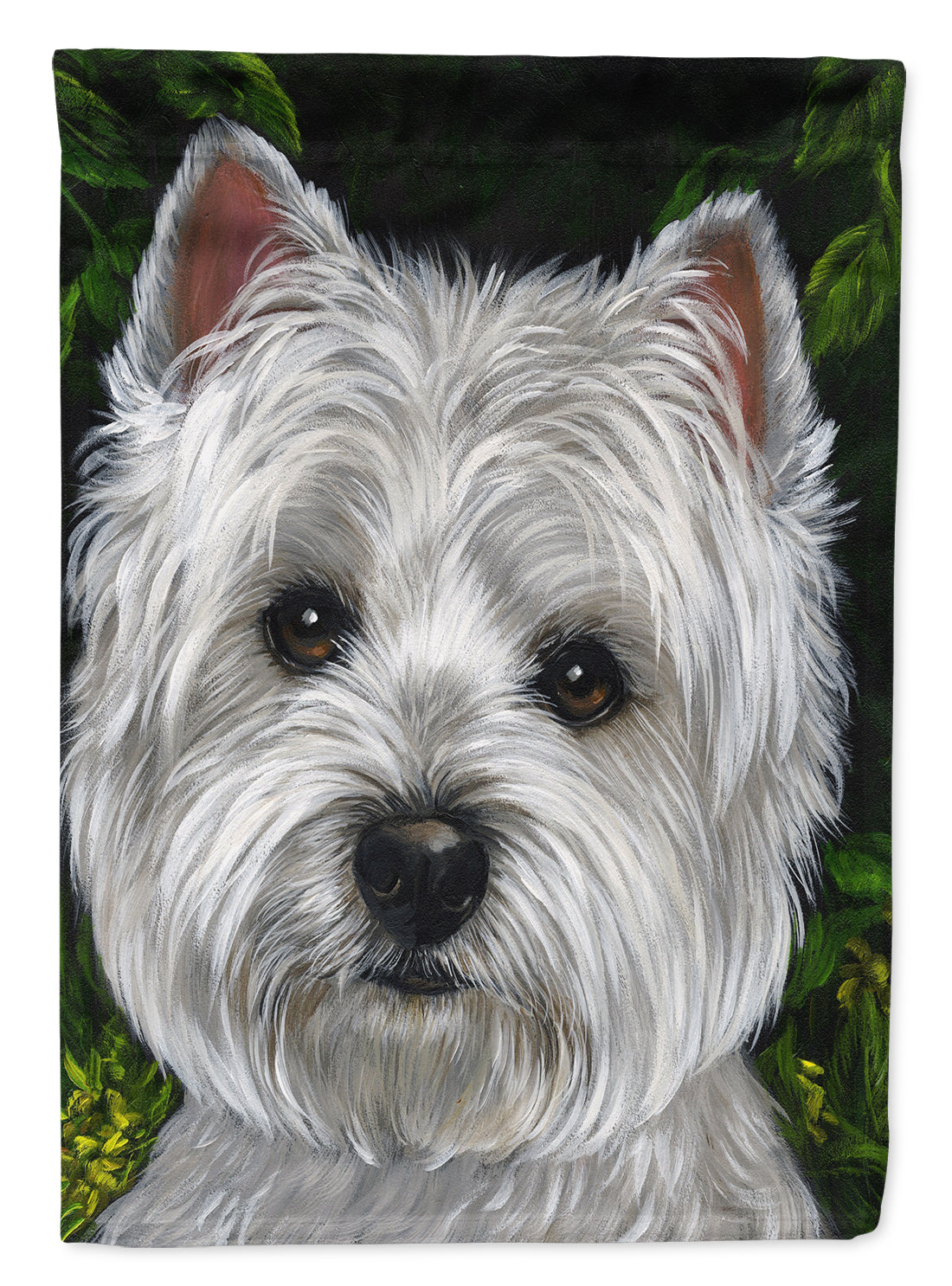 Westie Baby Face House Flag 28x40 Porch Sleeve Pole Decorative Outside Yard Banner Artwork Wall Hanging, Polyester