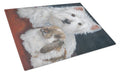 Westie Rabbit Harmony Cutting Board Tempered Glass Kitchen Cutting Surface, Heat Resistant Chopping, Non-Slip Feet, Food Prep & Serving