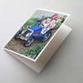 Westie Hot Rod Greeting Cards Pack of 8 Blank Cards with Envelopes Whimsical A7 Size 5x7