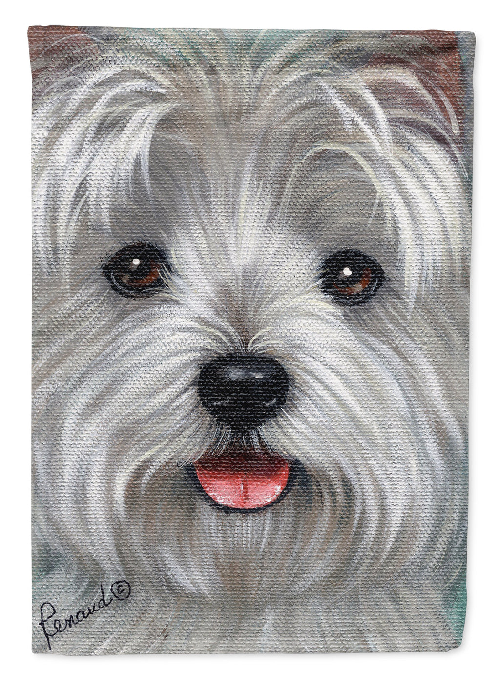 Westie Kissable Face House Flag 28x40 Porch Sleeve Pole Decorative Outside Yard Banner Artwork Wall Hanging, Polyester