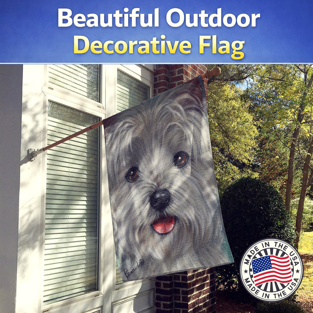 Westie Kissable Face House Flag 28x40 Porch Sleeve Pole Decorative Outside Yard Banner Artwork Wall Hanging, Polyester