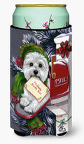 Westie Christmas Letter to Santa Tall Boy Hugger Can Cooler Sleeve Machine Washable Drink Collapsible Insulator Beverage Insulated Holder