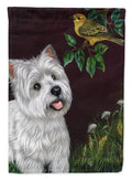 Westie Nature House Flag 28x40 Porch Sleeve Pole Decorative Outside Yard Banner Artwork Wall Hanging, Polyester