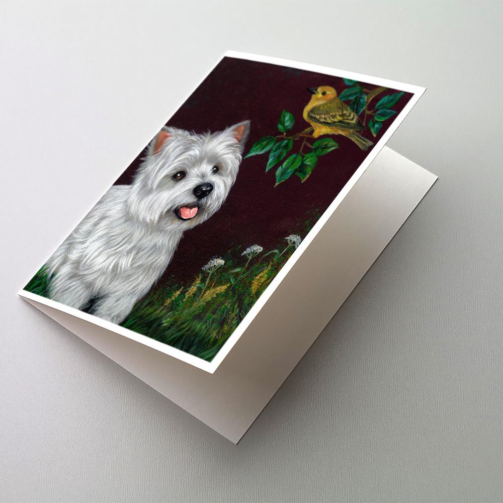 Westie Nature Greeting Cards Pack of 8 Blank Cards with Envelopes Whimsical A7 Size 5x7