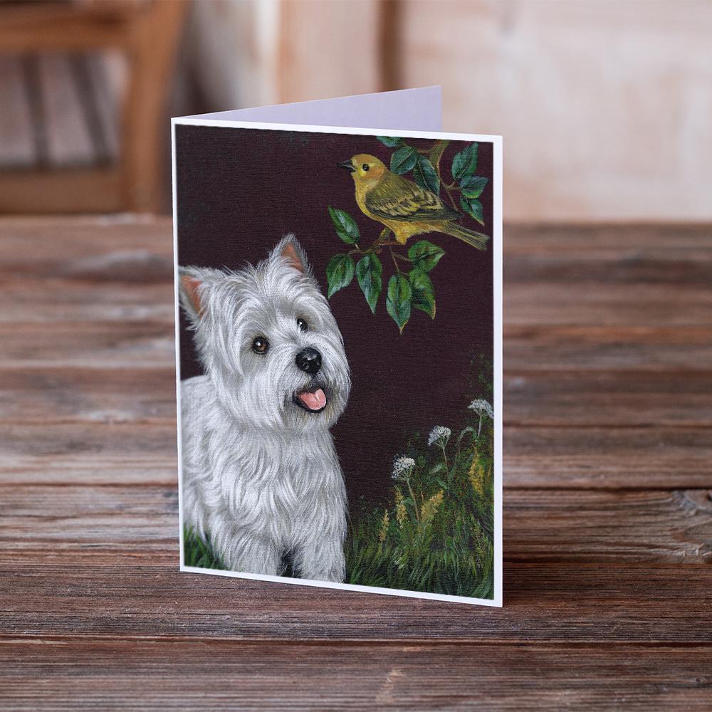 Westie Nature Greeting Cards Pack of 8 Blank Cards with Envelopes Whimsical A7 Size 5x7