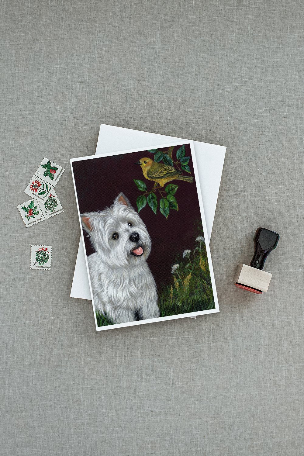 Westie Nature Greeting Cards Pack of 8 Blank Cards with Envelopes Whimsical A7 Size 5x7