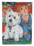 Westie Ragdoll House Flag 28x40 Porch Sleeve Pole Decorative Outside Yard Banner Artwork Wall Hanging, Polyester