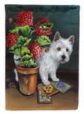 Westie Seedlings House Flag 28x40 Porch Sleeve Pole Decorative Outside Yard Banner Artwork Wall Hanging, Polyester