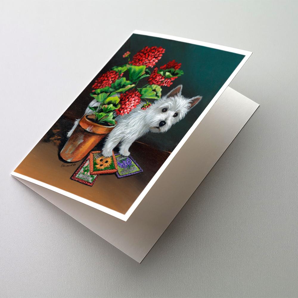 Westie Seedlings Greeting Cards Pack of 8 Blank Cards with Envelopes Whimsical A7 Size 5x7