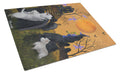 Westie Wicked Witch Cutting Board Tempered Glass Kitchen Cutting Surface, Heat Resistant Chopping, Non-Slip Feet, Food Prep & Serving