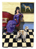 Whippet Elegance and Grace House Flag 28x40 Porch Sleeve Pole Decorative Outside Yard Banner Artwork Wall Hanging, Polyester