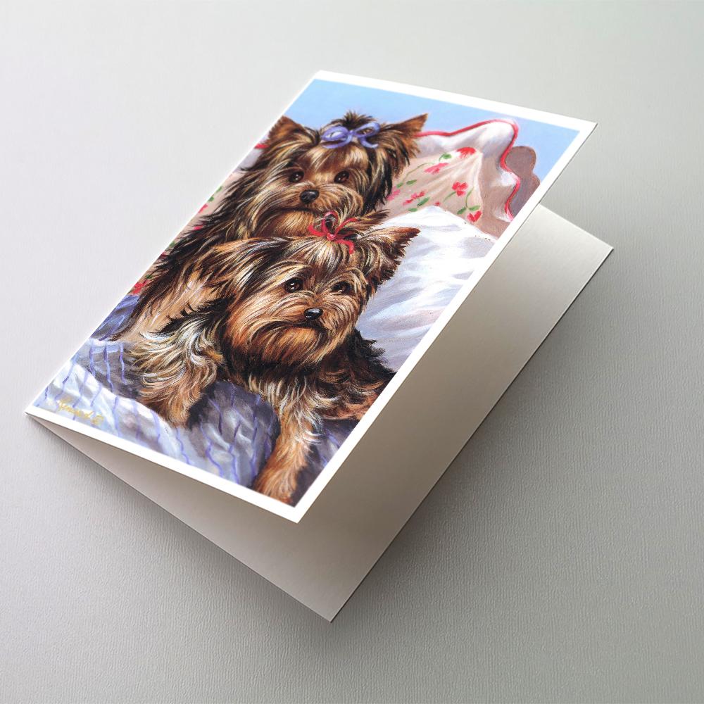 Yorkie Bed Bugs Greeting Cards Pack of 8 Blank Cards with Envelopes Whimsical A7 Size 5x7