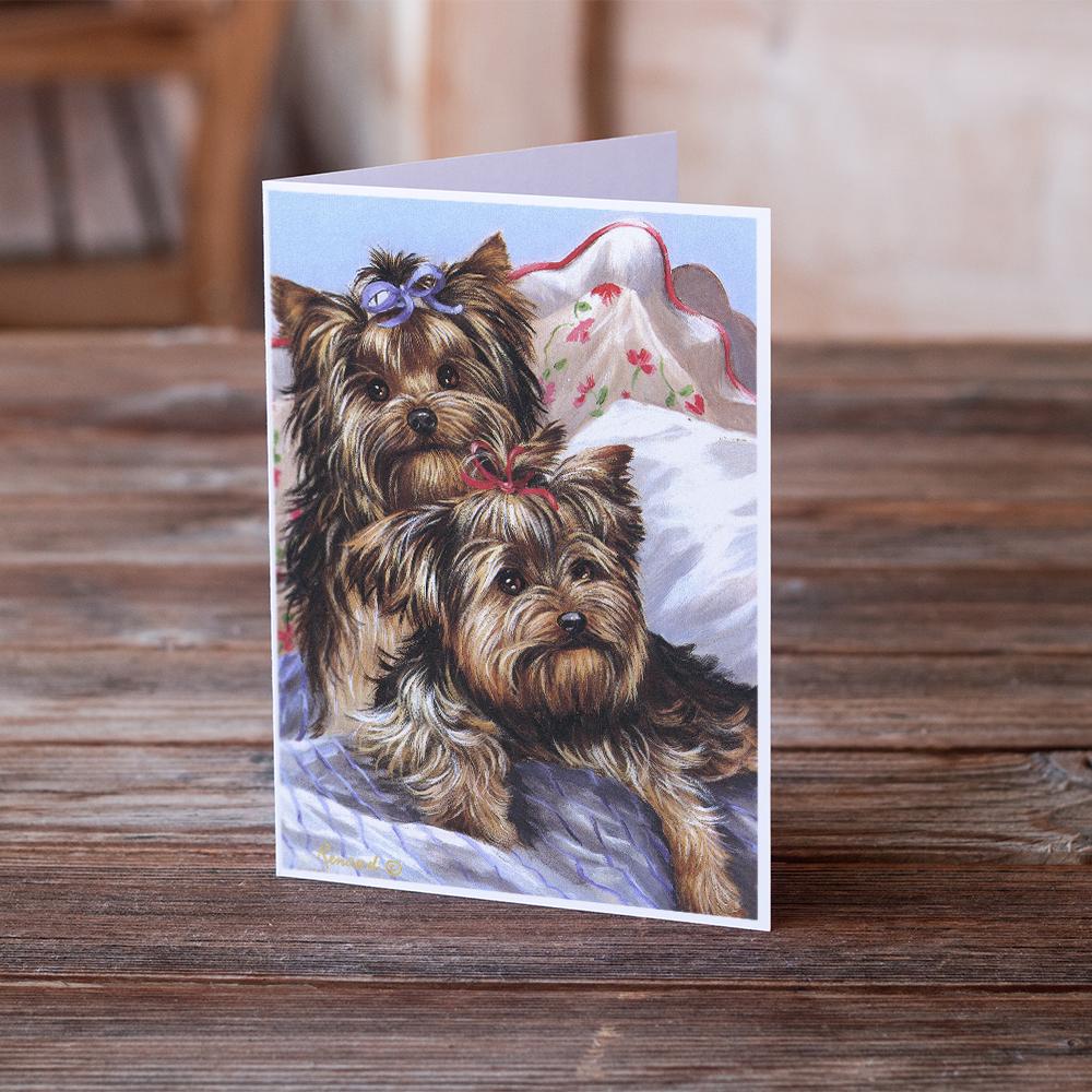 Yorkie Bed Bugs Greeting Cards Pack of 8 Blank Cards with Envelopes Whimsical A7 Size 5x7