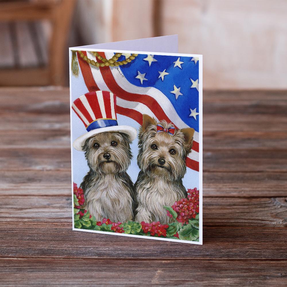 Yorkie USA Greeting Cards Pack of 8 Blank Cards with Envelopes Whimsical A7 Size 5x7