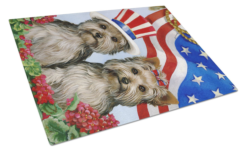 Yorkie USA Cutting Board Tempered Glass Kitchen Cutting Surface, Heat Resistant Chopping, Non-Slip Feet, Food Prep & Serving