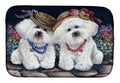Bichon Frise Sisters Dish Drying Mat Absorbent Dish Drying Mat Pad for Kitchen Counter Dish Drainer Mat for Countertop, 14 x 21", Multicolor