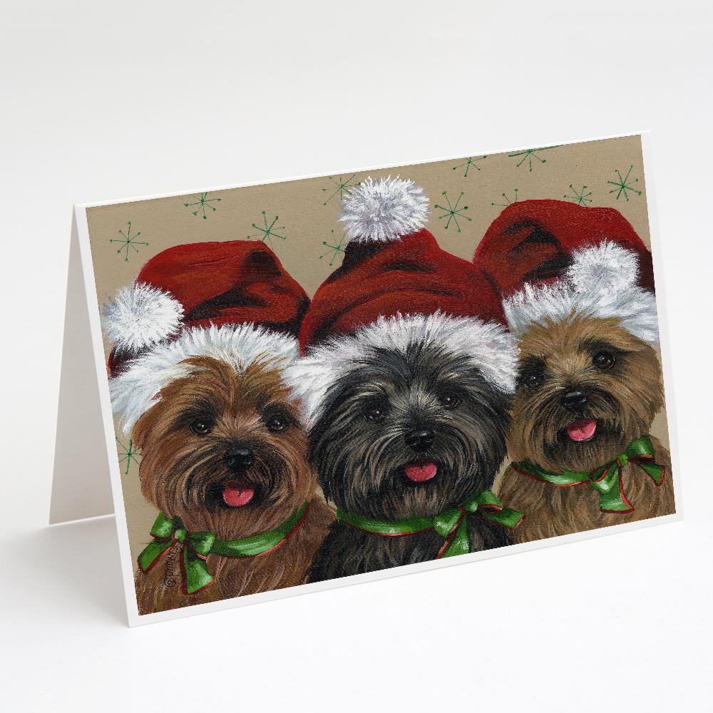 Cairn Terrier Christmas Ceaser and Co Greeting Cards Pack of 8 Blank Cards with Envelopes Whimsical A7 Size 5x7