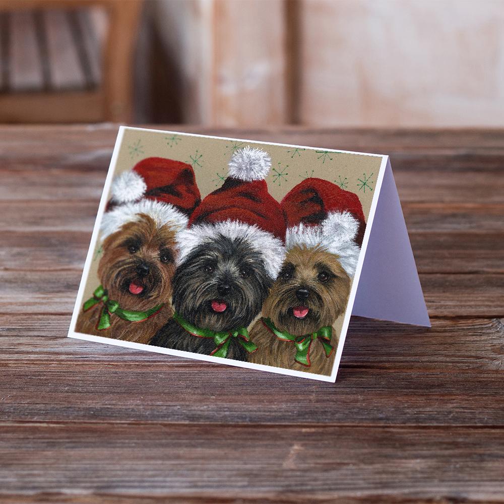 Cairn Terrier Christmas Ceaser and Co Greeting Cards Pack of 8 Blank Cards with Envelopes Whimsical A7 Size 5x7