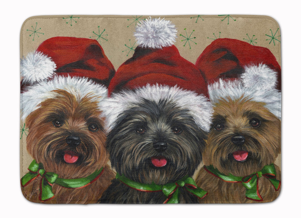 Cairn Terrier Christmas Ceaser and Co Memory Foam Kitchen Mat Machine Washable Anti-Fatigue Cushion Comfort Bath or Kitchen Rug