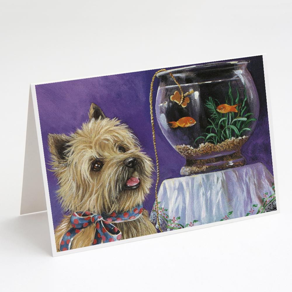 Cairn Terrier Gone Fishing Greeting Cards Pack of 8 Blank Cards with Envelopes Whimsical A7 Size 5x7